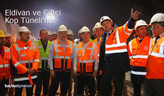 Bayburt ve Erzurum Valilerinden Kop Tüneli'nde İnceleme