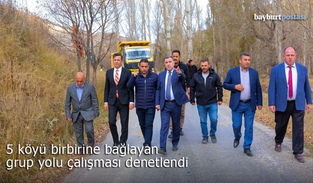 Vali Eldivan, 5 köyü birbirine bağlayan grup yolu çalışmalarını denetledi