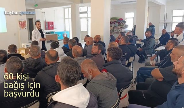 Bayburtlu 60 kişi bağış için başvurdu