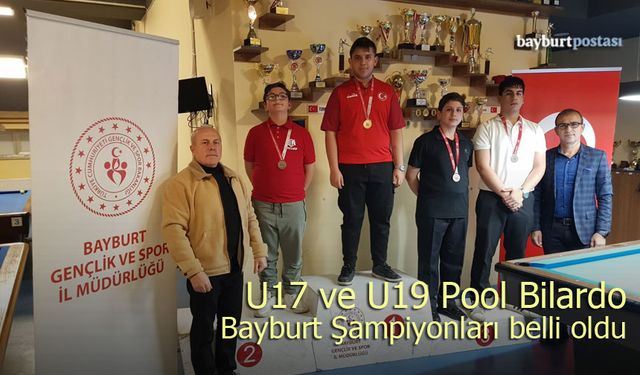 U17 ve U19 Pool Bilardo Bayburt Şampiyonları belli oldu