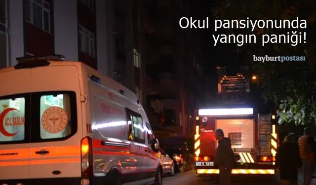 Bayburt’ta Öğrenci Yurdunda Yangın Paniği!