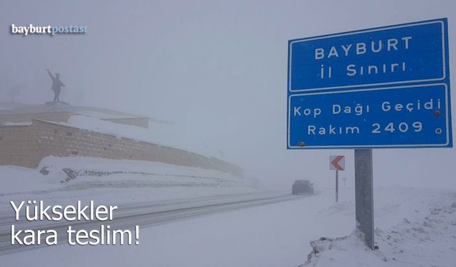 Yaylalar Beyaza Büründü, Kop Dağı Geçidi'nde Karla Mücadele Başladı!