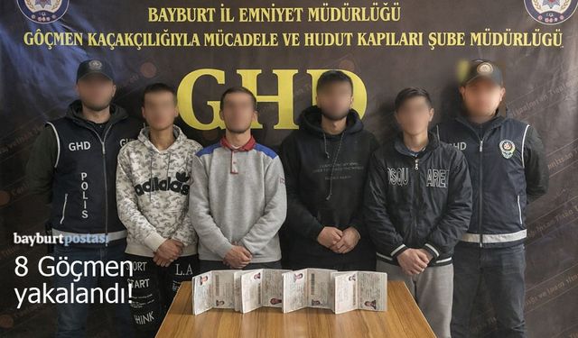 Bayburt'ta Göçmen Kaçakçılığına Darbe: 8 Düzensiz Göçmen Yakalandı