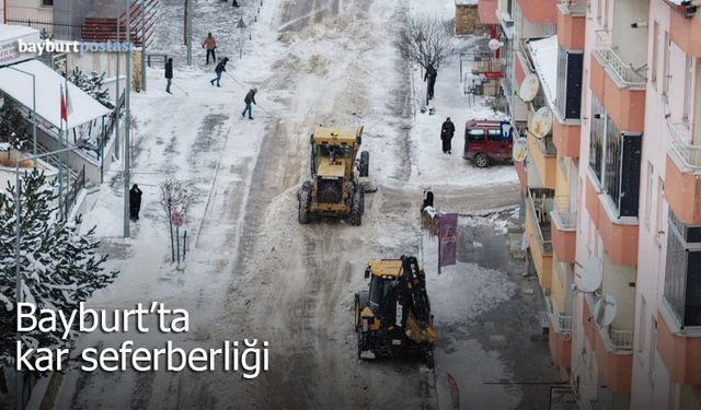Bayburt’ta Kar Seferberliği: Belediye Ekipleri 7/24 Sahada