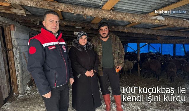 Bayburt’ta Genç Üreticiye Devlet Desteği: 100 Küçükbaş ile Kendi İşini Kurdu