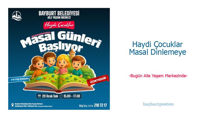 Bayburt'ta Çocuklar Masal Dünyasına Yolculuğa Çıkıyor