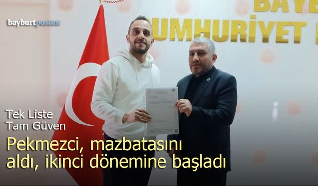 Tek Liste, Tam Güven: İbrahim Pekmezci mazbatasını aldı, teşekkür etti