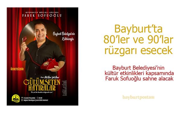 Bayburt’ta 80’ler ve 90’lar Rüzgarı Esecek: Faruk Sofuoğlu Sahne Alıyor