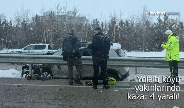 Yolaltı köyü yakınlarında kaza: 4 yaralı!