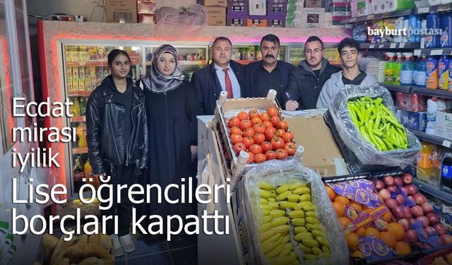 Bayburt Lisesi Öğrencileri Veresiye Defterini Sildi