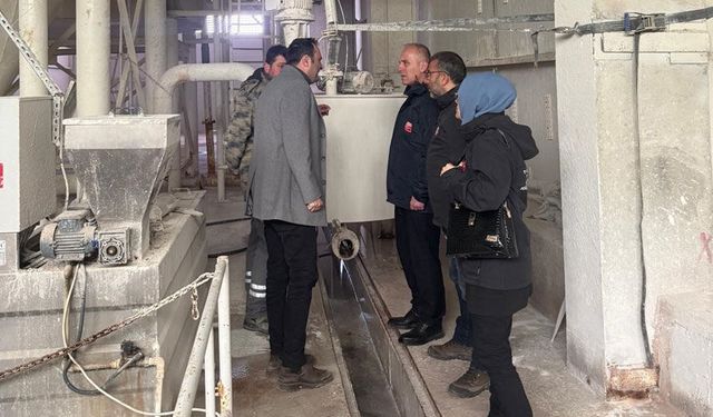 Bayburt’ta doğal taş üretim tesisinde çevre denetimi