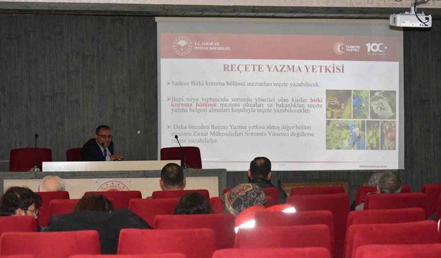 Bayburt’ta B-REÇETE ile bitki koruma ürünlerinin reçeteli satışı anlatıldı