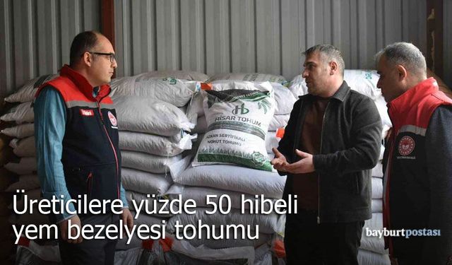 Bayburt’ta üreticilere yüzde 50 hibeli yem bezelyesi tohumu