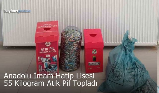 Bayburtlu Öğrencilerden Çevre Seferberliği: 55 Kilogram Atık Pil Toplandı