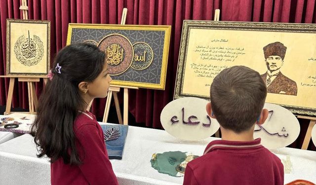 Aydıntepe’de öğrencilerin sanat ve deney çalışmaları sergilendi
