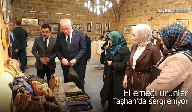 Halk Eğitimi Merkezi Kursiyerlerinin El Emeği Ürünleri Taşhan'da Sergileniyor