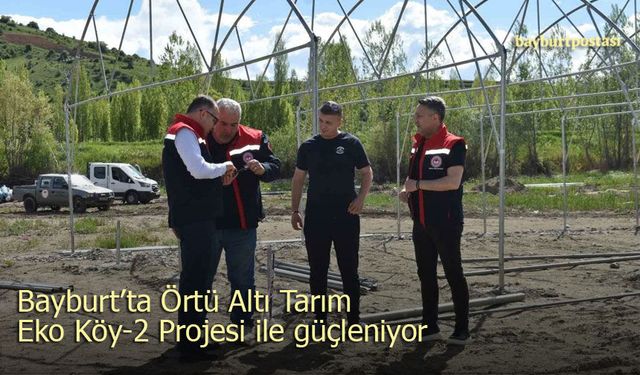 Bayburt'ta Eko Köy 2 Projesi’nde seralar yükseliyor
