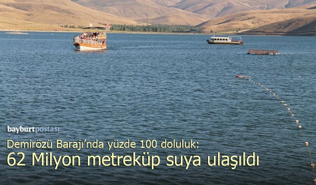 Demirözü Barajı %100 Doluluk: 62 Milyon Metreküp Suya Ulaşıldı