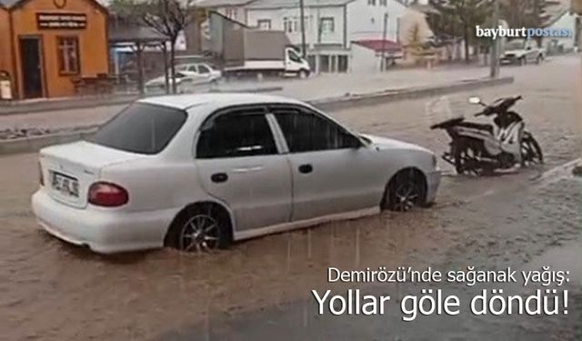 Aniden Bastırdı, Hayatı Felç Etti: Demirözü’nde Sağanak Yağış