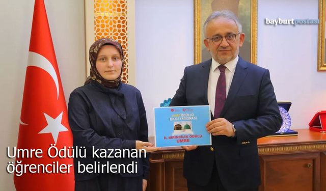 Bayburt'ta Umre ödülü kazanan öğrenciler belirlendi