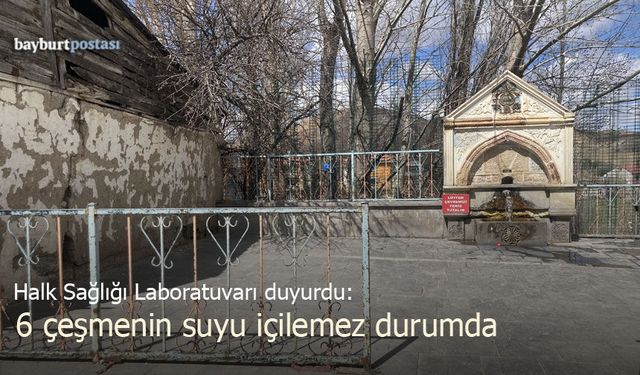 Bayburt'ta temmuz ayı su analiz sonuçları belli oldu