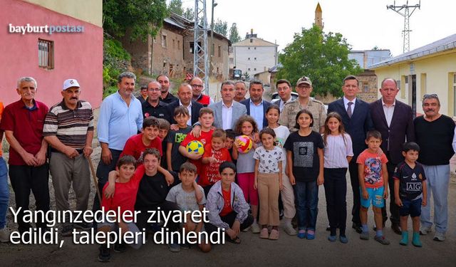 Vali Eldivan yangınzede vatandaşlarla bir araya geldi