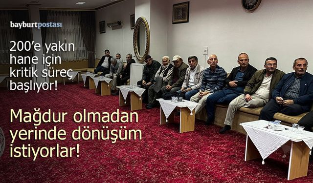 Tuzcuzâde sakinleri TOKİ görüşmesi öncesi mahalle odasında buluştu