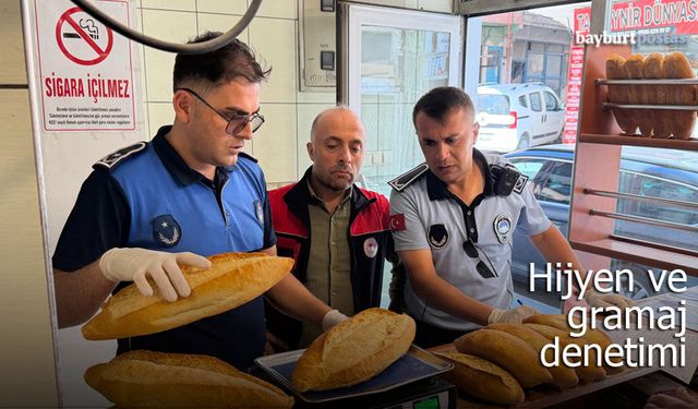 Bayburt'ta fırınlara hijyen ve gramaj denetimi