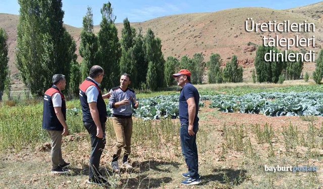 Bayburt İl Tarım Müdürlüğü üreticilerin taleplerini yerinde dinledi