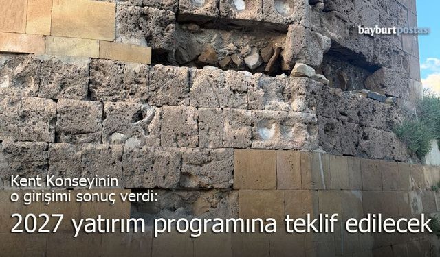 Bayburt Kent Konseyi'nin o girişimi sonuç verdi