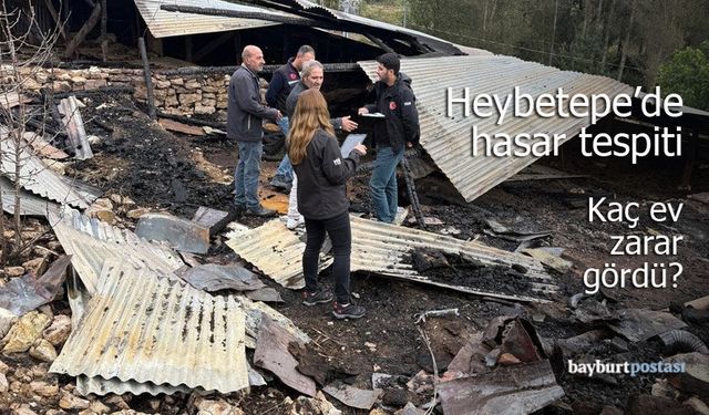 Heybetepe’deki yangın sonrası hasar tespiti