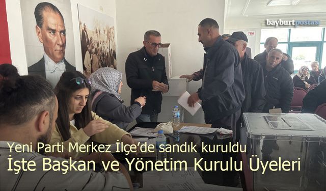 Yeni Parti Bayburt Merkez İlçe Başkanlığına Erkan Yılmaz seçildi: İşte yönetim kurulu üyeleri