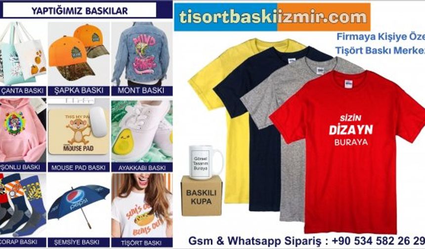 İzmir Karşıyaka'da Tişört Dtf Baskı Atölyesi