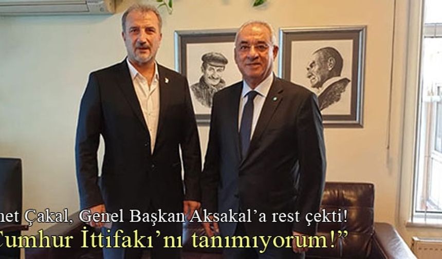 DSP Bayburt İl Başkanı İsmet Çakal: "Cumhur İttifakı'nı tanımıyorum!"