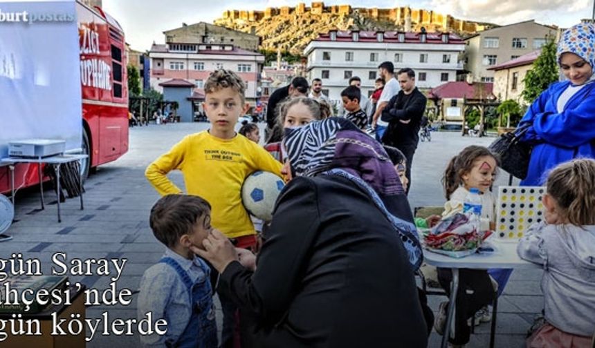 Gezici Kütüphane 3 gün Saray Bahçesinde, 1 gün köylerde 