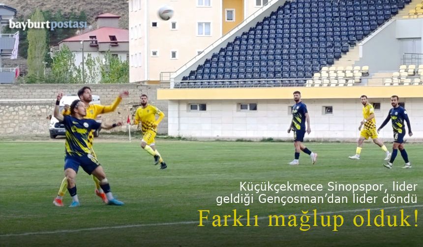 Küçükçekmece Sinopspor, lider geldiği Bayburt deplasmanından lider döndü