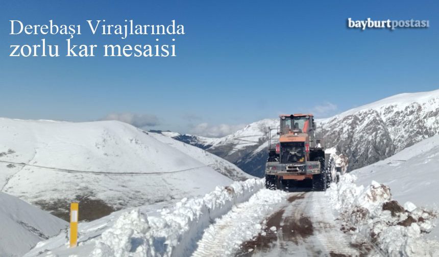 Dünyanın en tehlikeli yolu Derebaşı virajlarında kar mesaisi