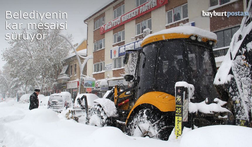 Bayburt Belediyesi karla mücadelesini sürdürüyor