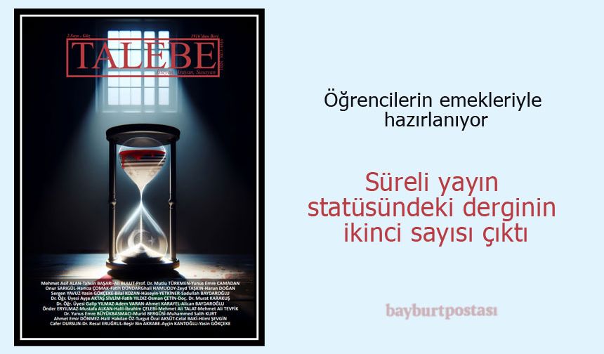 Öğrencilerin emekleriyle hazırlanan 'Talebe Dergisi'nin ikinci sayısı çıktı