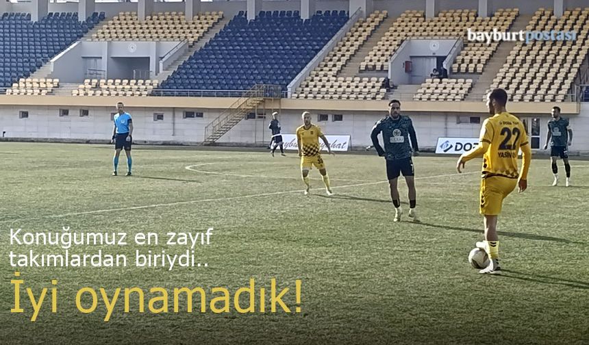 Bayburt Özel İdarespor, zayıf rakibinden 1 puan çıkarabildi!