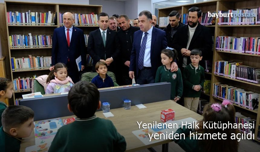 Demirözü'nde yenilenen Halk Kütüphanesi hizmete açıldı