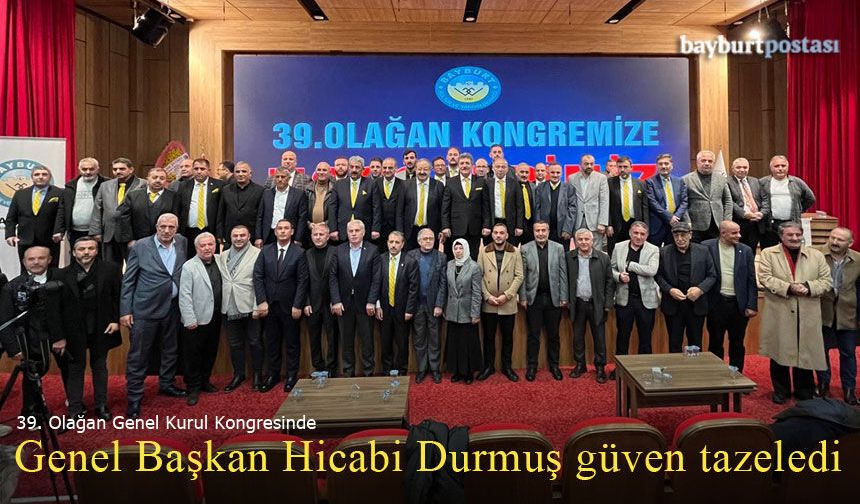 Bayburt Kültür ve Yardım Derneği'nde Hicabi Durmuş yeniden seçildi