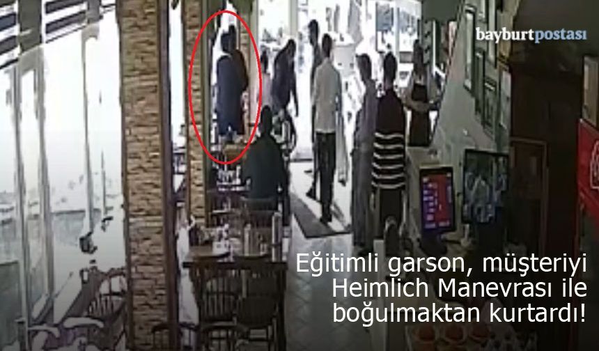 Heimlich Manevrası'nı bilen garson müşterinin hayatını kurtardı!