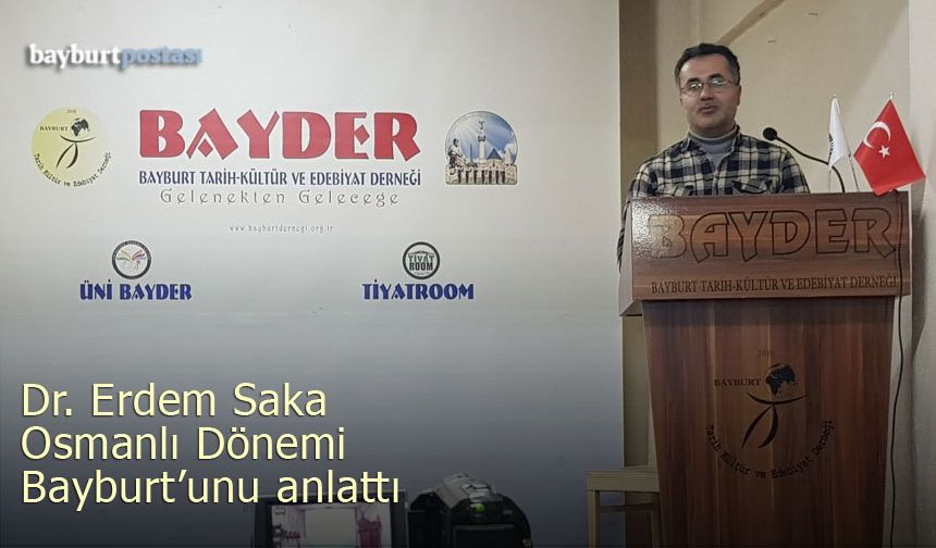 Dr. Erdem Saka, BAYDER'de Osmanlı Dönemi Bayburt'unu anlattı