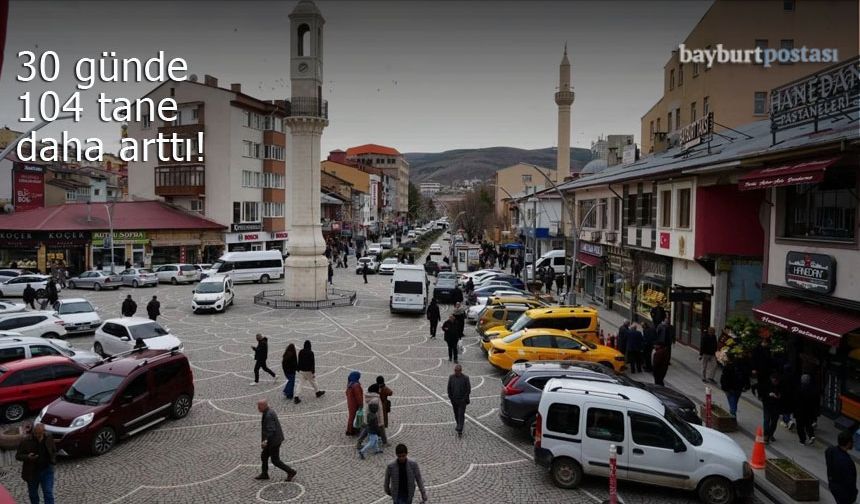 Bayburt'ta 30 günde 104 adet daha arttı!