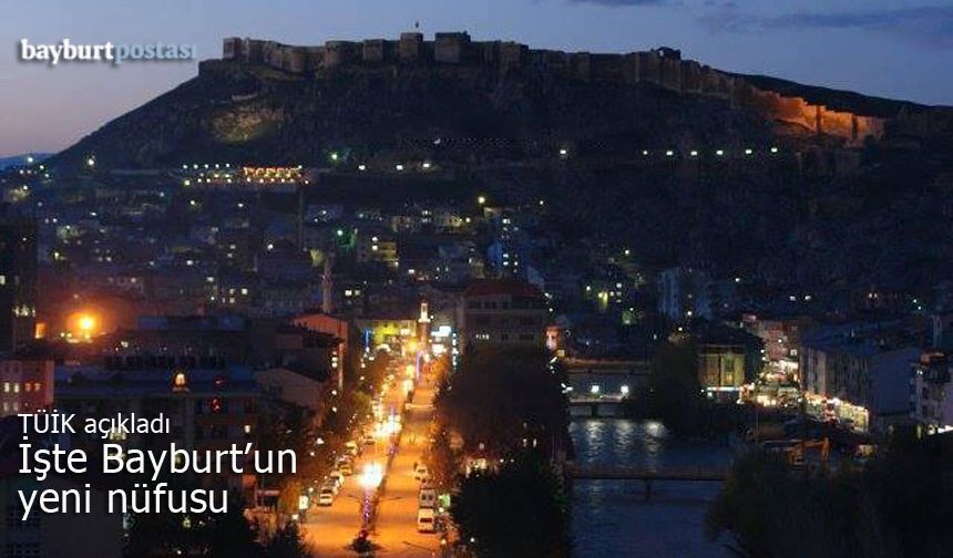 TÜİK açıkladı, işte Bayburt'un yeni nüfusu