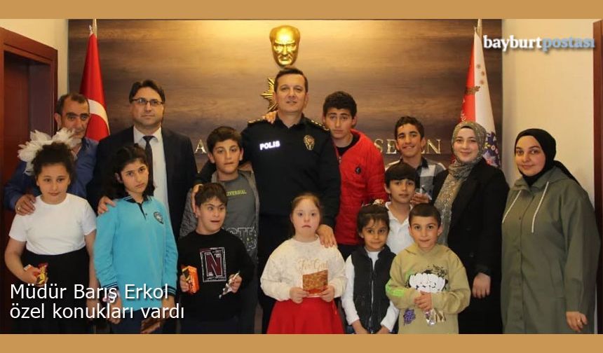 Bayburt Emniyet Müdürü Barış Erkol özel misafirlerini ağırladı