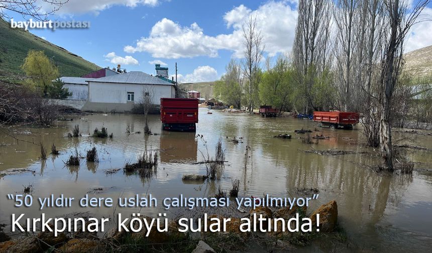 Bayburt'un Kırkpınar köyü sular altında!