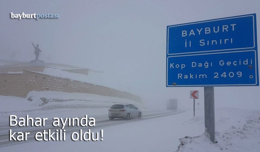 Kop dağında kar yağışı etkili oldu!