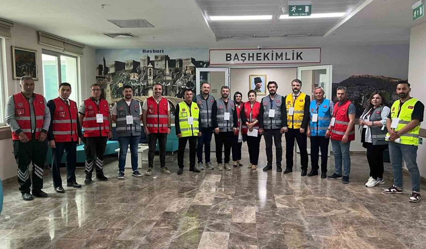 Bayburt Devlet Hastanesinde HAP tatbikatı gerçekleştirildi